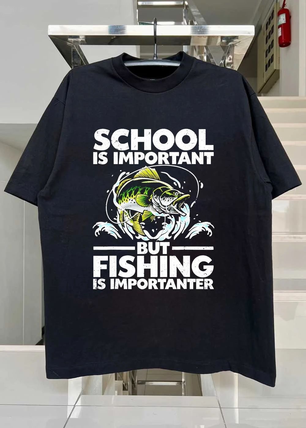 School Is Important But Fishing Is Importanter retro shirt