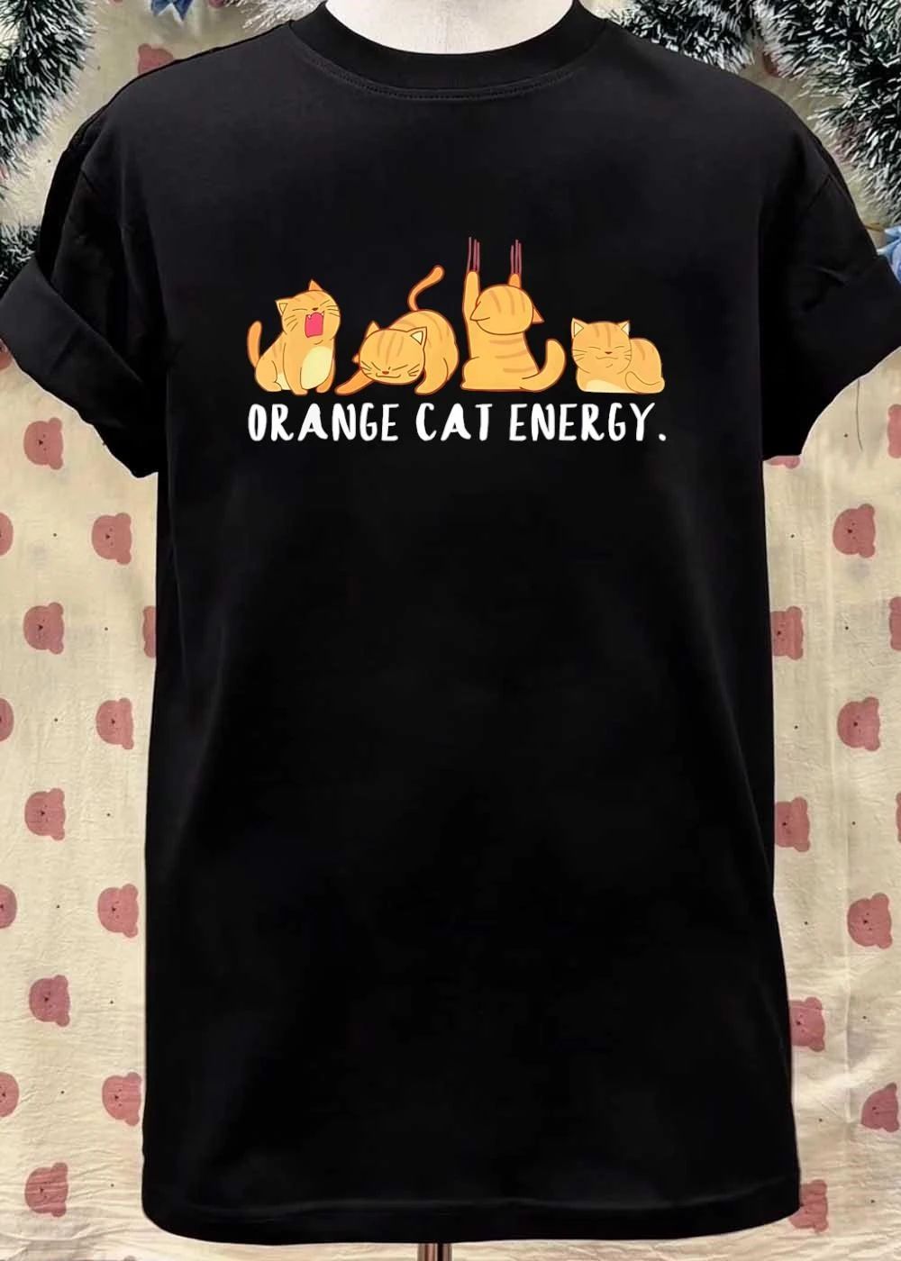 Funny Orange Cat Energy T-Shirt