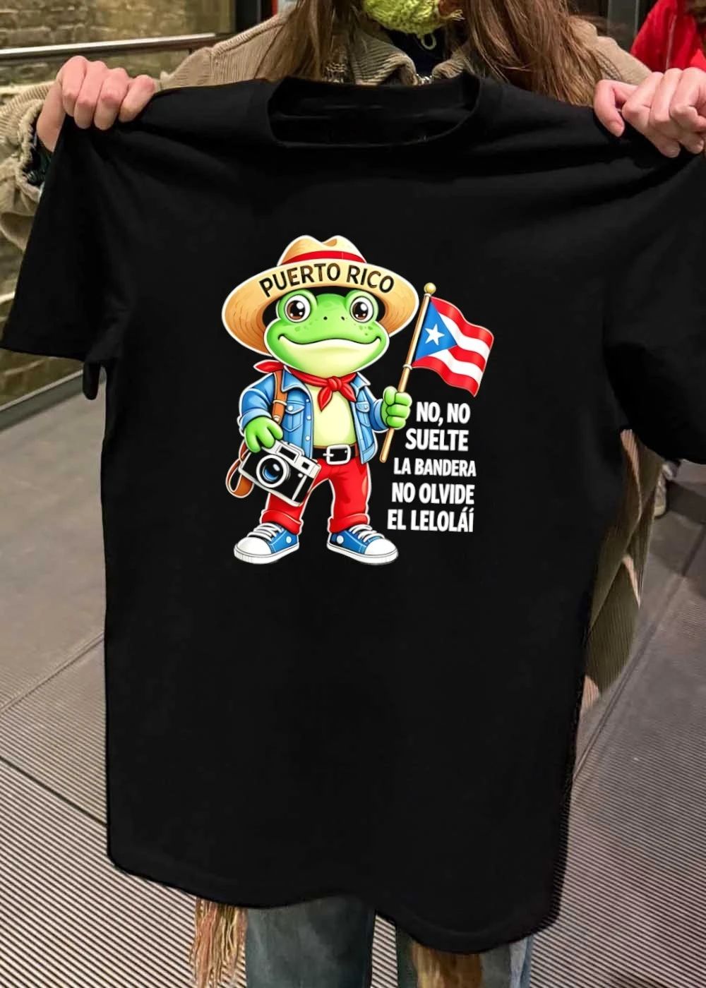 Frog puerto rico no no suelte la bandera no olvide el lelolai shirt