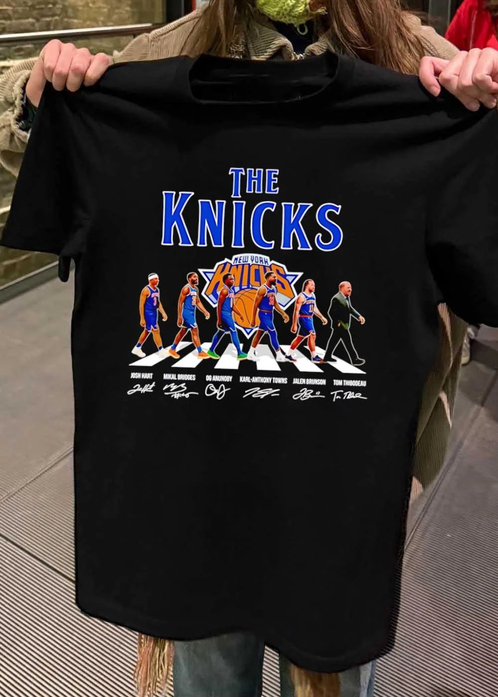 The Knicks Abbey Road Josh Hart Mikal Bridges OG Anunoby Karl-Anthony Towns Jalen Brunson Tom Thibodeau Signatures shirt