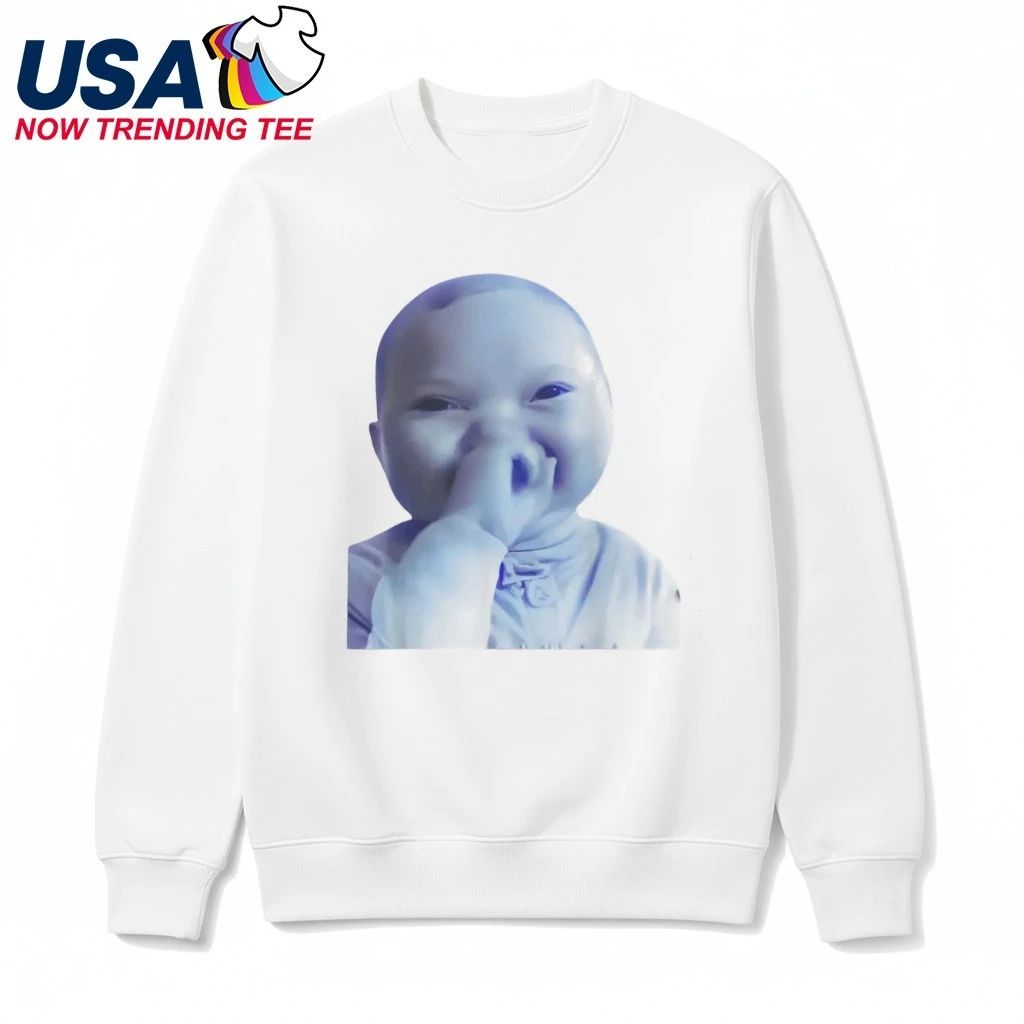 AI Baby Holding Laugh Meme Shirt