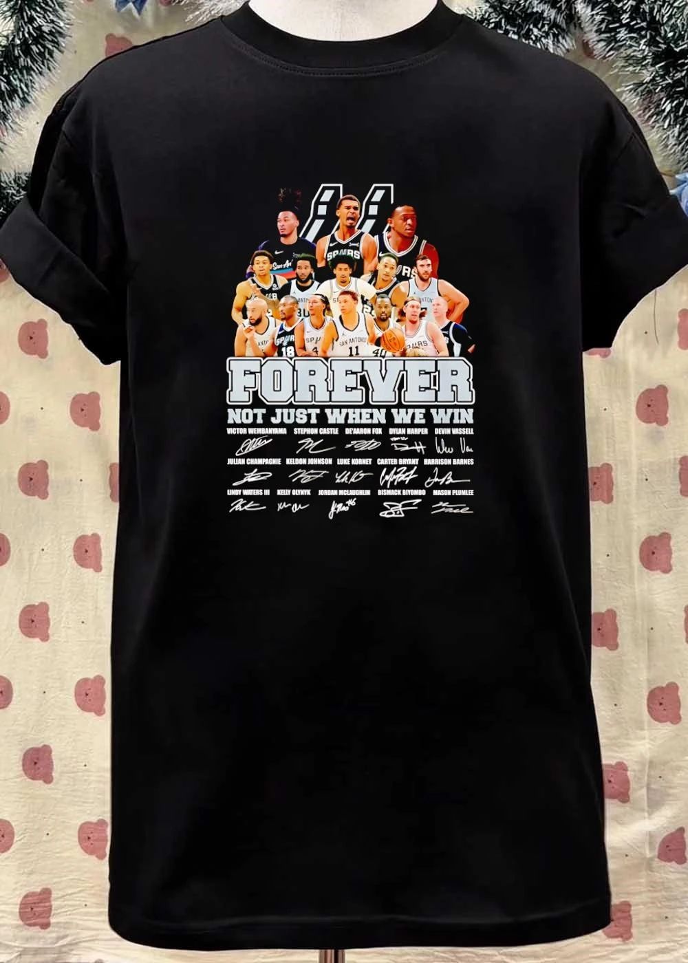 Victor Wembanyama San Antonio Spurs NBA forever not just when we win Victor Wembanyama Stephon Castle shirt