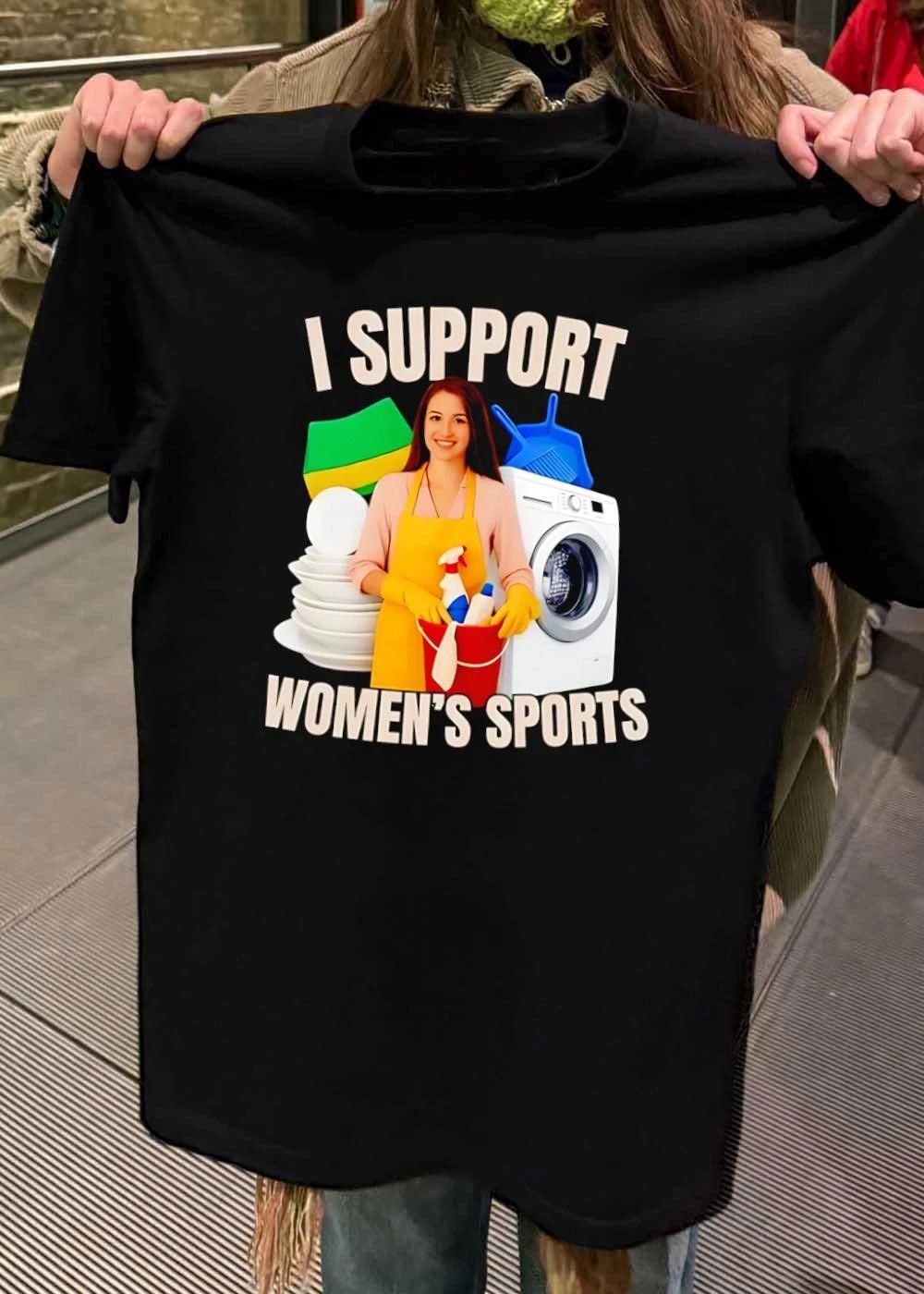 Housework Pro Humor I Support Women’s Sports Cleaning T-Shirt