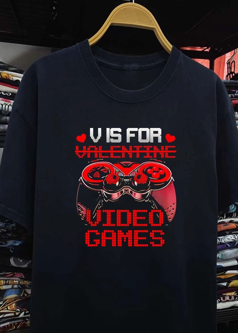 V Is For Video Games Valentine Day shirt