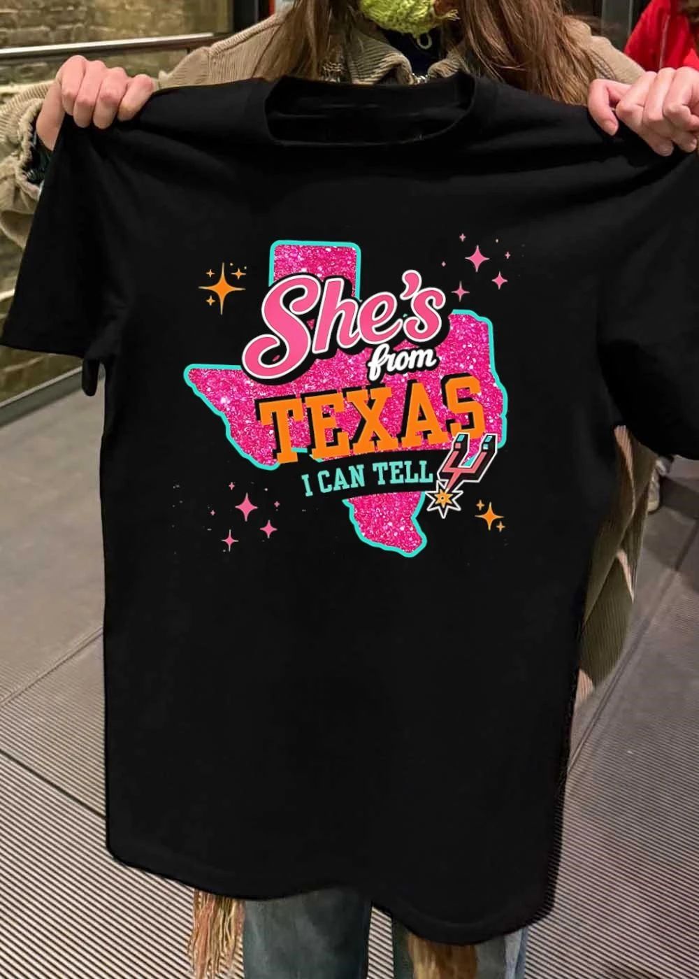 Girls from Texas I Can Tell San Antonio Spurs T-Shirt