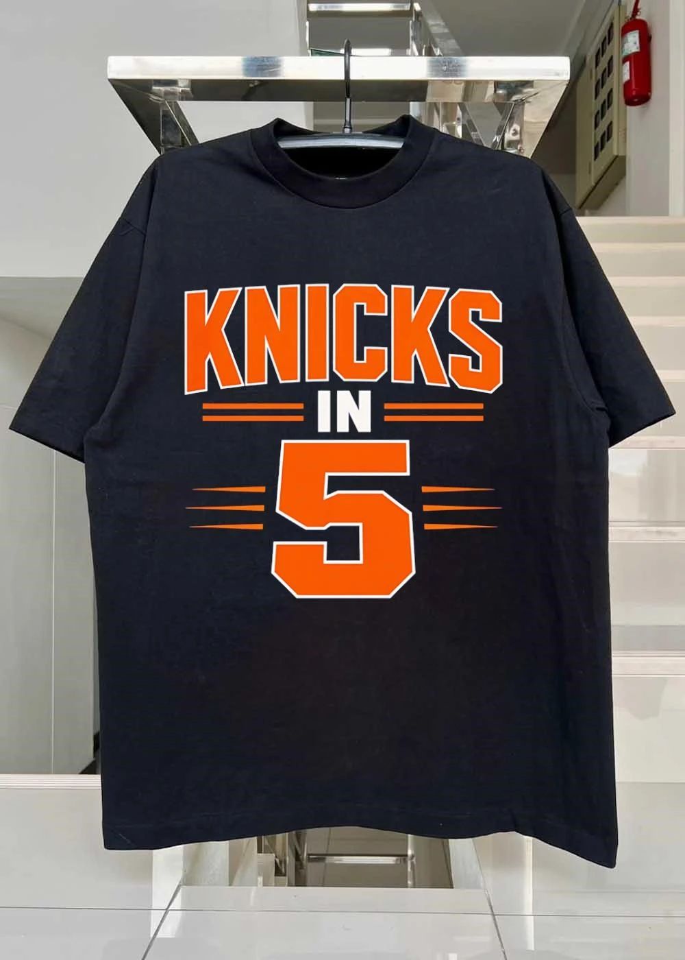 Knicks In 5 Big Text T-Shirt