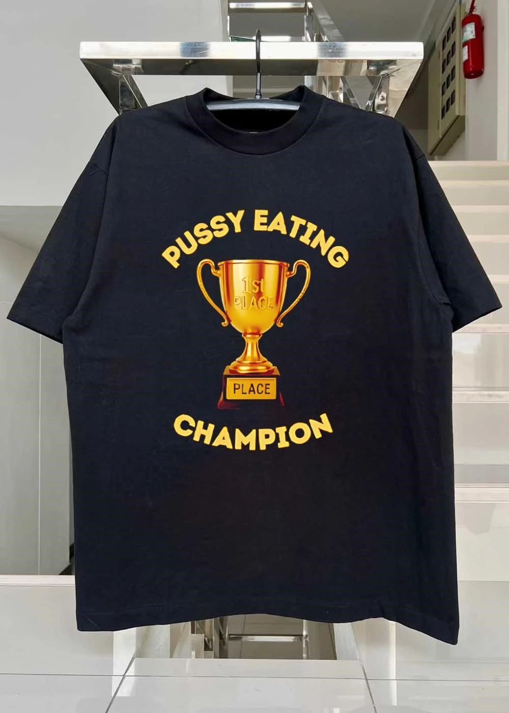 Funny Humor 1st Place Pussy Eating Champion T-Shirt