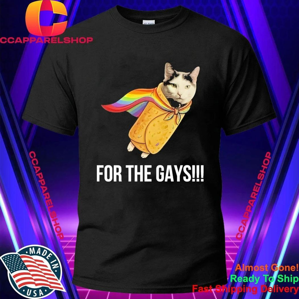 Taco Cat Pride Flag For The Gays Shirt