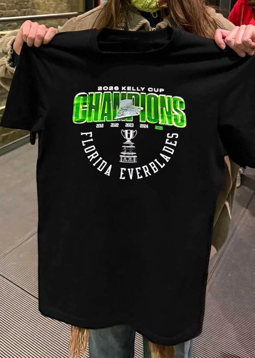 2026 Kelly Cup Champions 2012 2022 2023 2024 Florida Everblades T-Shirt