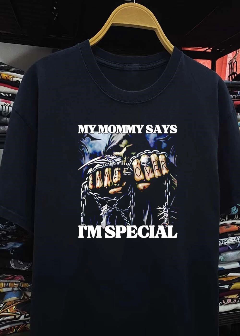 Grim Reaper Skull My Mommy Says I’m Special Game Over shirt