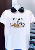 Iconic Cartoon Characters Gathering for Dinner DOGS T-Shirt