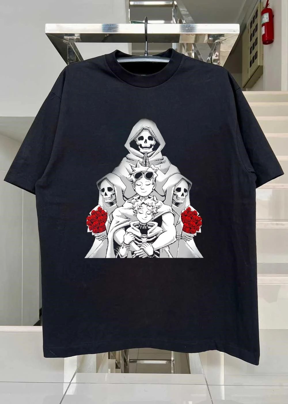 Grim Reaper Skeleton Couple Love Unicorn Roses Till Death Do Us Part 2026 Shirt