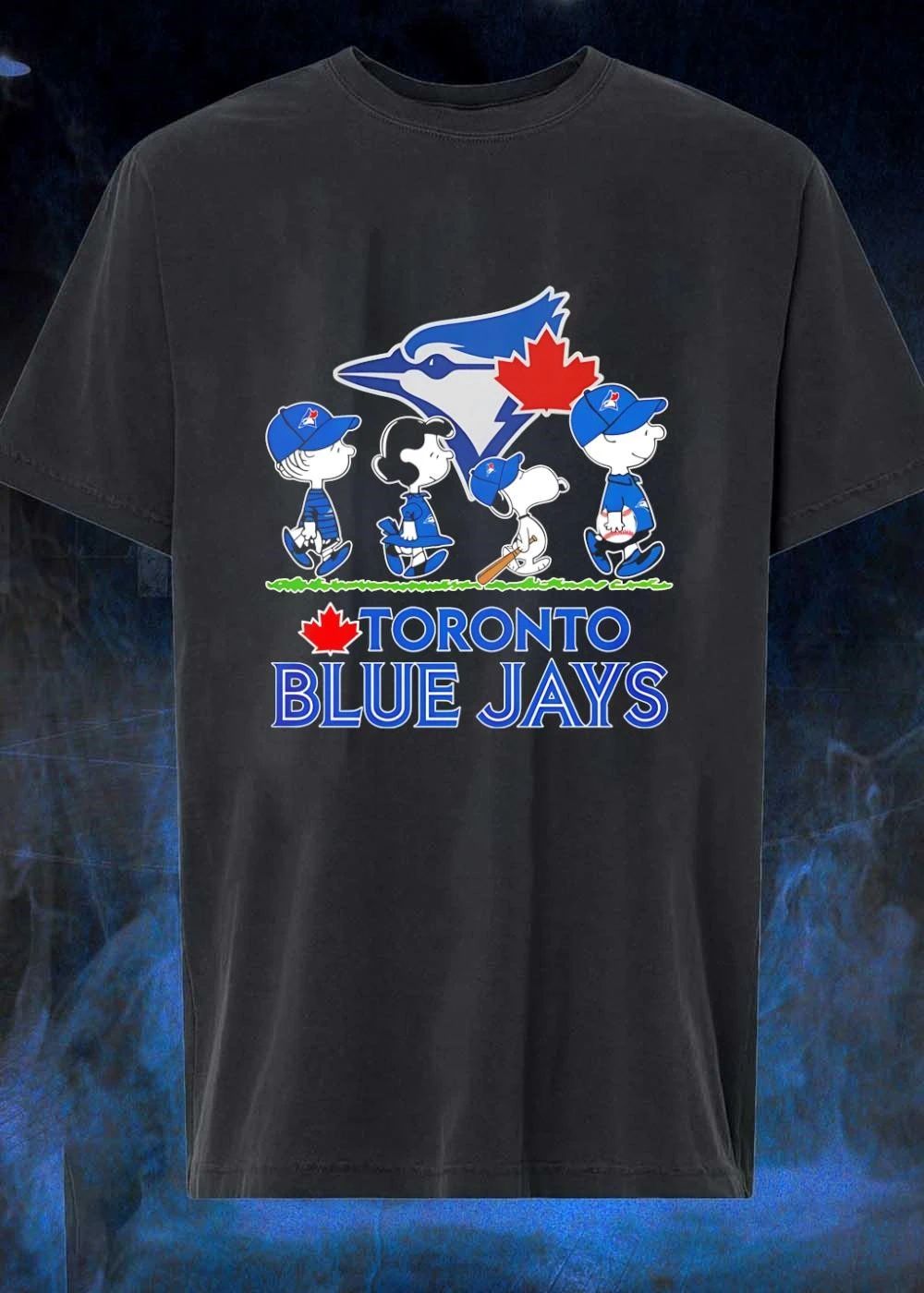 Peanuts Gang Walking Toronto Blue Jays Shirt