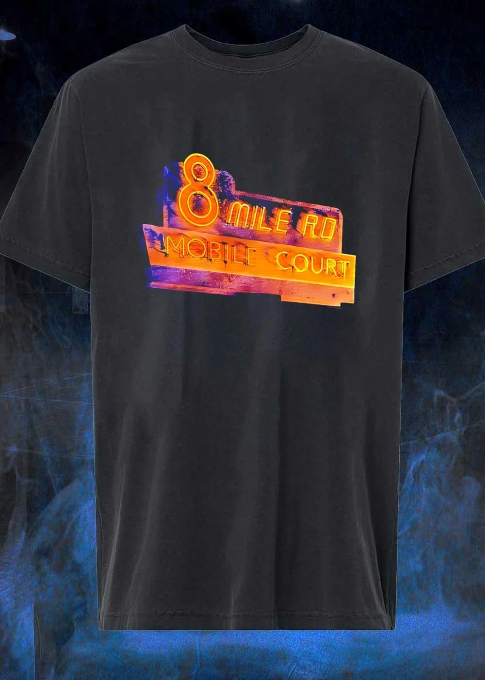 Detroit 8 Mile Road Mobile Court Neon Sign Eminem Movie Culture Hip Hop 2026 Throwback Shirt