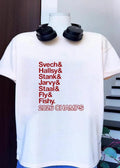 Carolina Hurricanes 2026 Champs Svech & Hallsy & Stank & Jarvy & Staal & Fly & Fishy T-Shirt