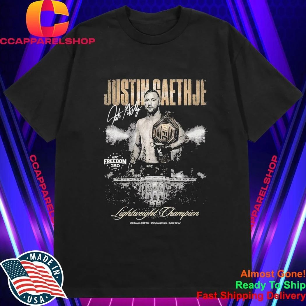 Justin Gaethje Lightweight Champion Signature Shirt