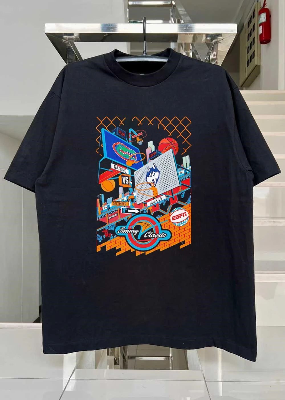 FLR Gators vs CONN Huskies Jimmy V Classic New York City December 9th ESPN T-Shirt