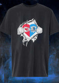 Kansas City Chiefs Dallas Mavericks Heart Ripped Open T-Shirt