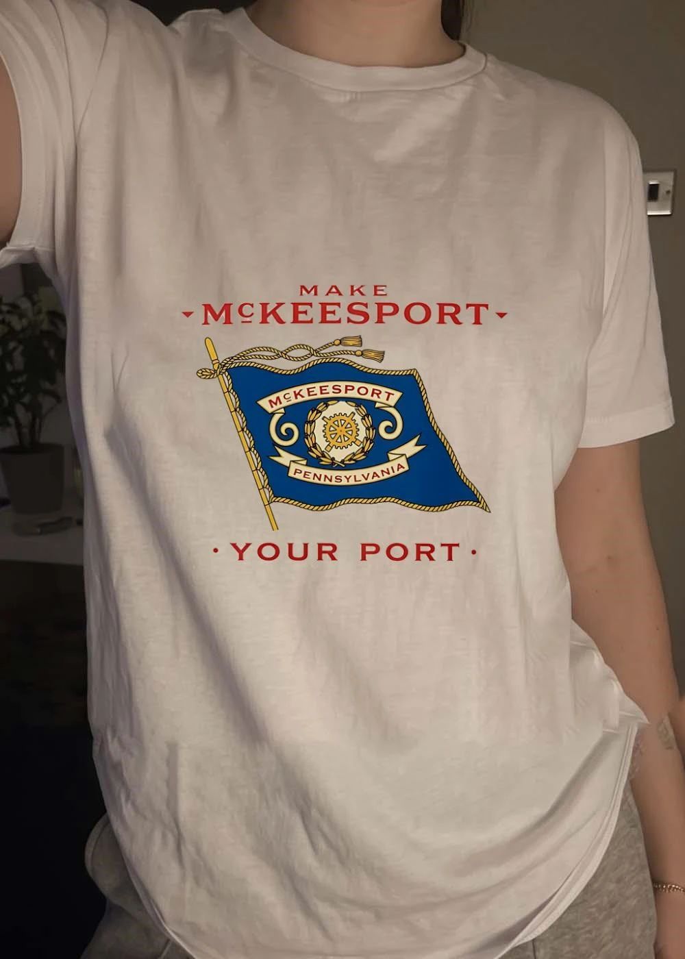 Make Mckeesport Your Port City Flag Pennsylvania Graphic T-Shirt