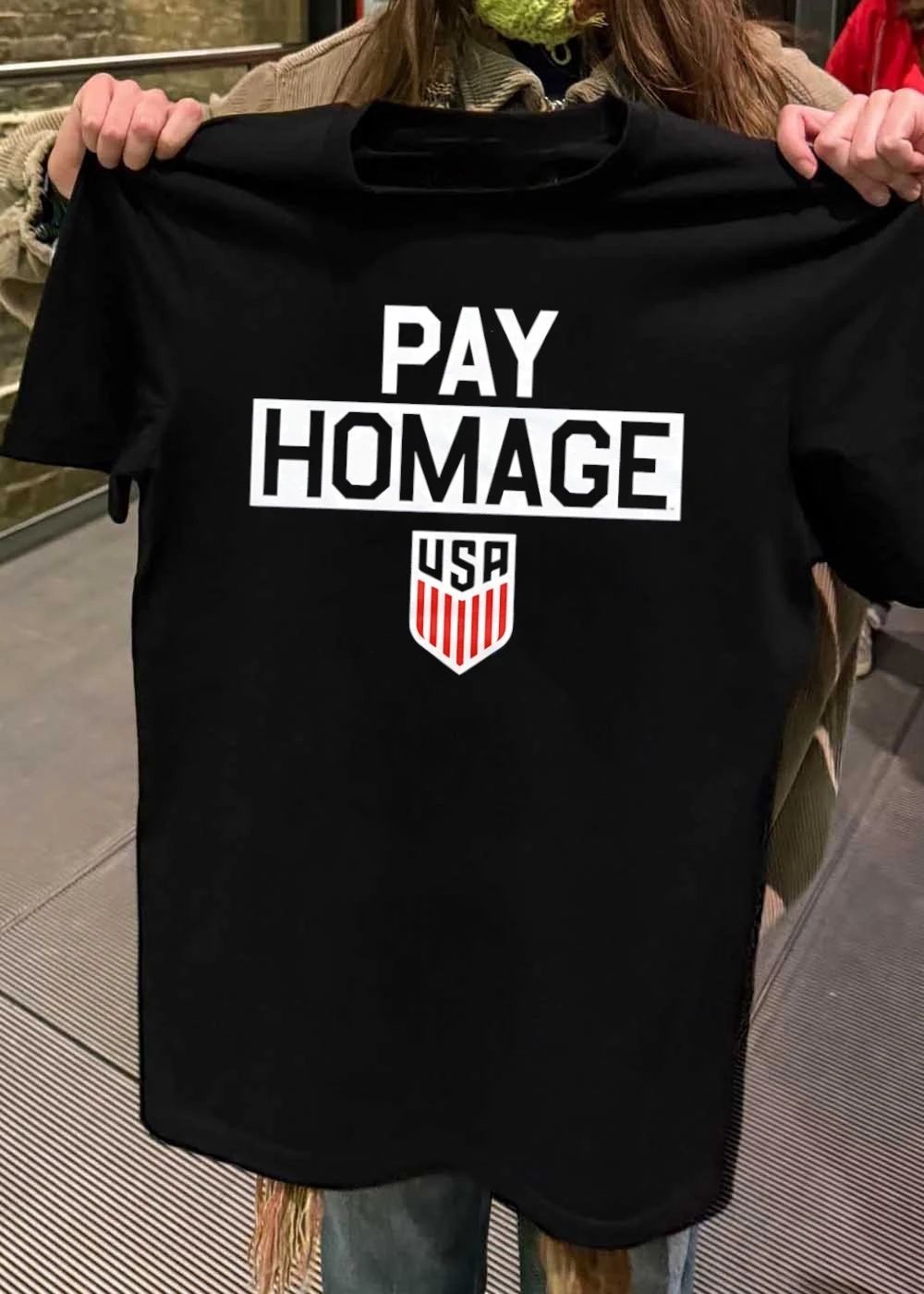 Pay homage USA shield logo shirt