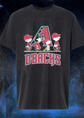 Peanuts Gang Playing Baseball D-BACKS Arizona Diamondbacks T-Shirt