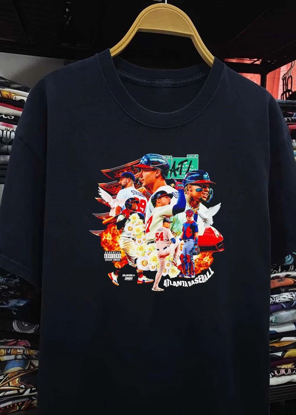 Jomboy Media Atlanta Baseball ATL Strider Fried Players Graphic T-Shirt