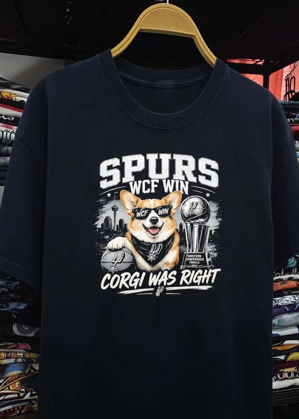 Corgi Was Right Spurs WCF Win Western Conference Finals 2024 T-Shirt