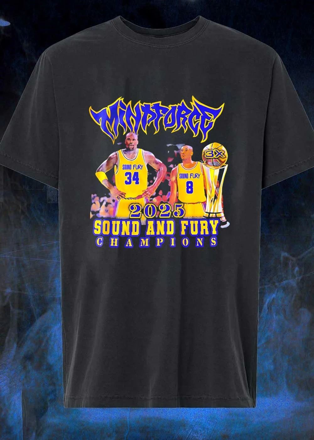 Mindforce Shaq Kobe 2025 3X Sound And Fury Champions Shirt