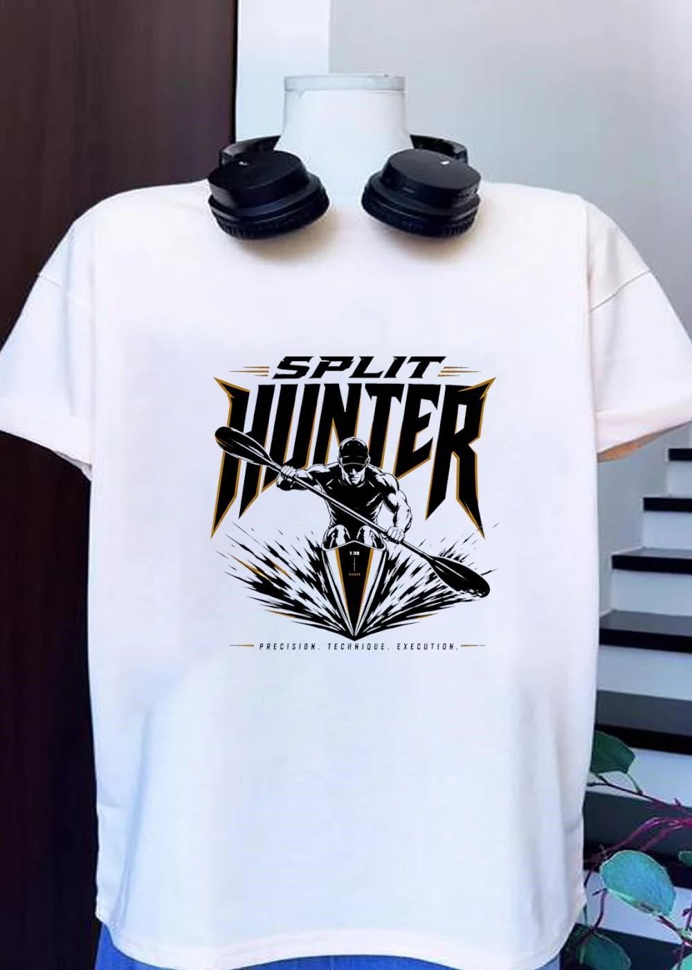 Split Hunter Kayaking Sprint Athlete Precision Technique Execution 2026 Competition T-Shirt