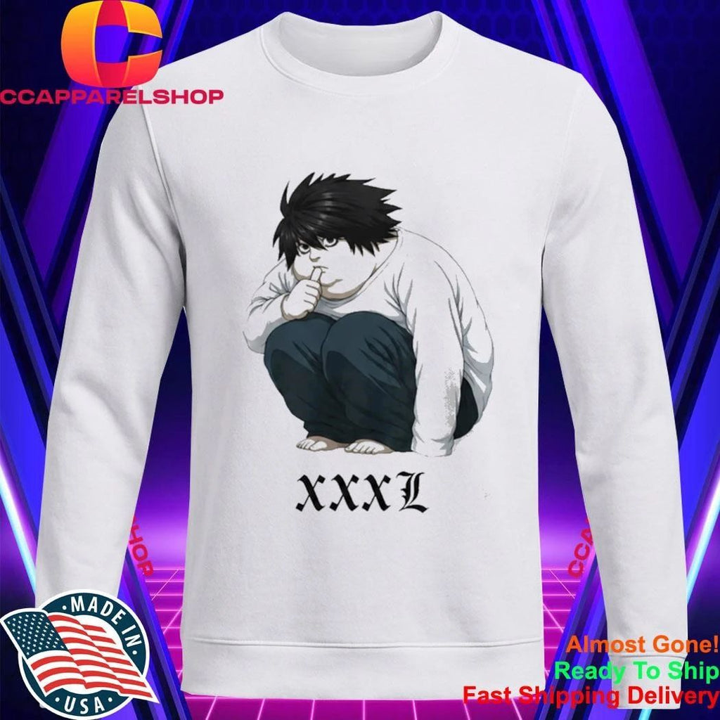L Lawliet XXXL Death Note Anime Manga Ryuzaki Shirt