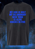 Knicks Fan Gear ‘ My God Is Holy Og Anunoby New York Is Alive In Five T-Shirt