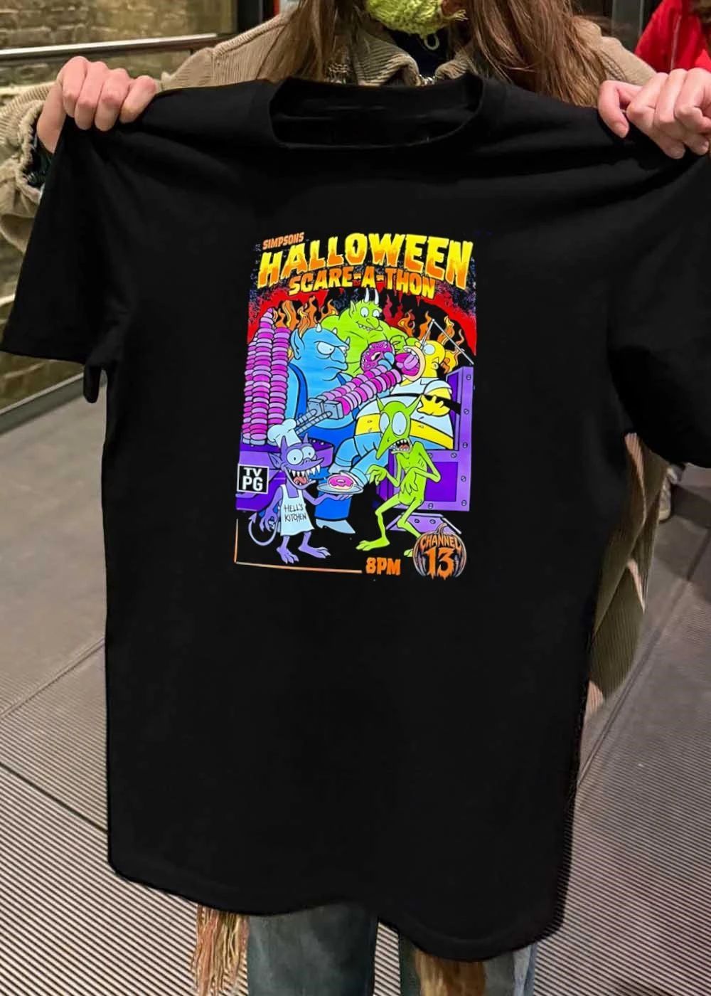 Homer the Simpsons Simpsons HALLOWEEN SCARE-A-THON TV PG 8PM CHANNEL 13 shirt