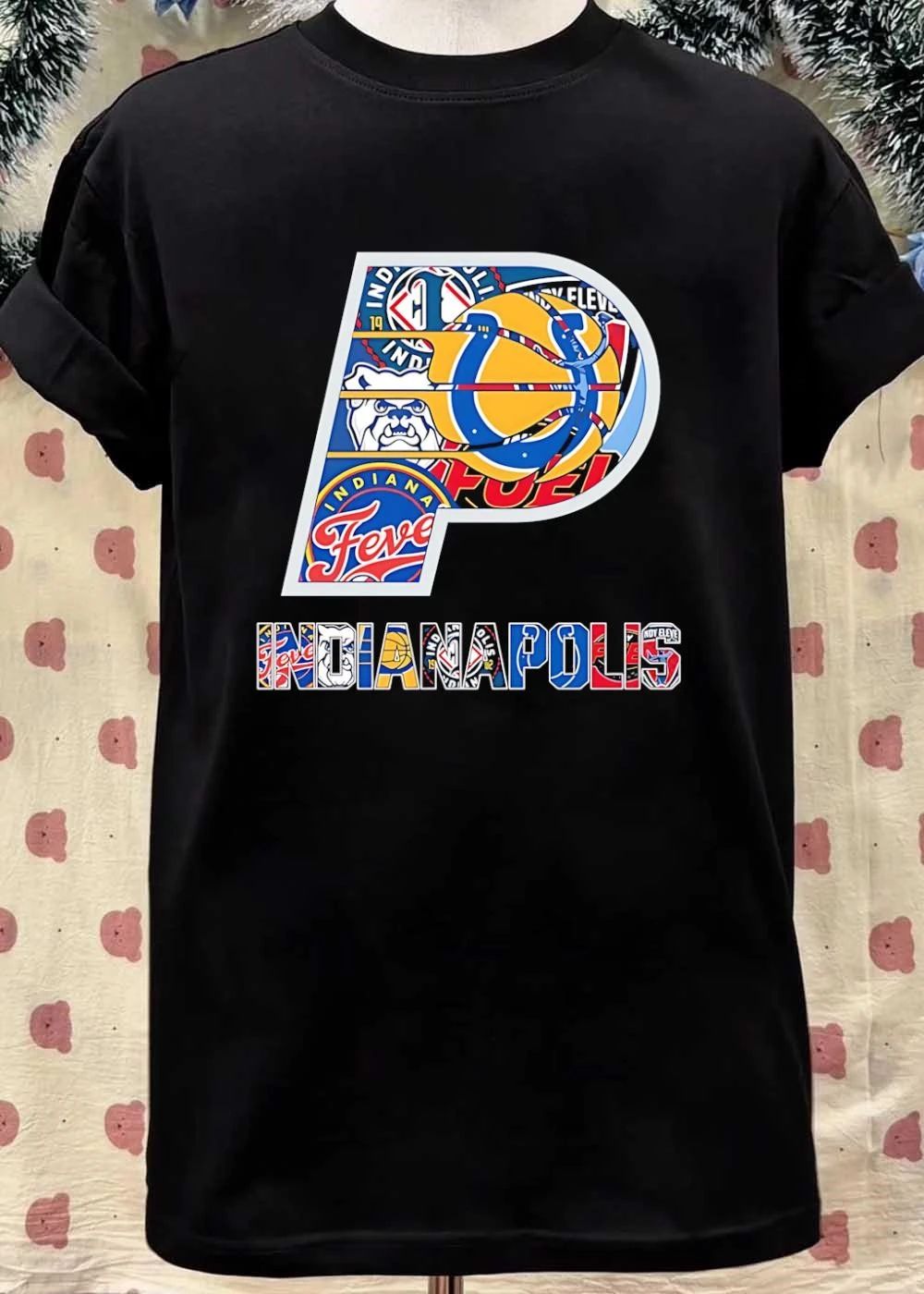 Indianapolis Sports Teams City Collage Logo Pacer Colts Fever Eleven shirt