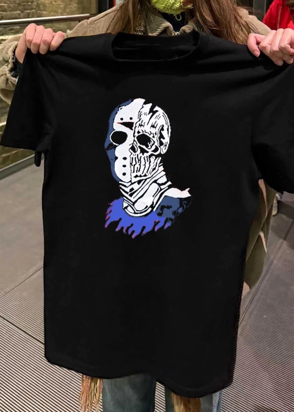 Jason Voorhees Skull Half Mask Hockey Fandom Horror Movie shirt