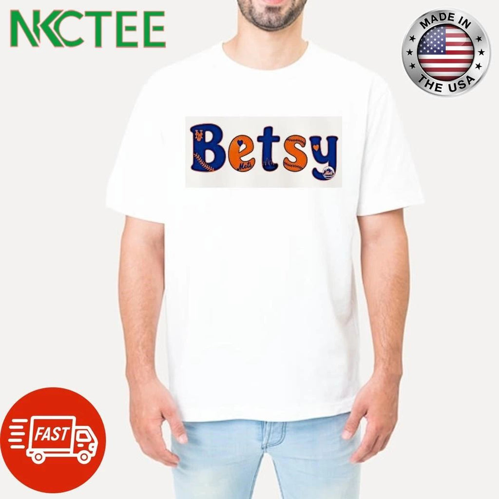 Betsy New York Mets Baseball Mlb City Skyline Shirts