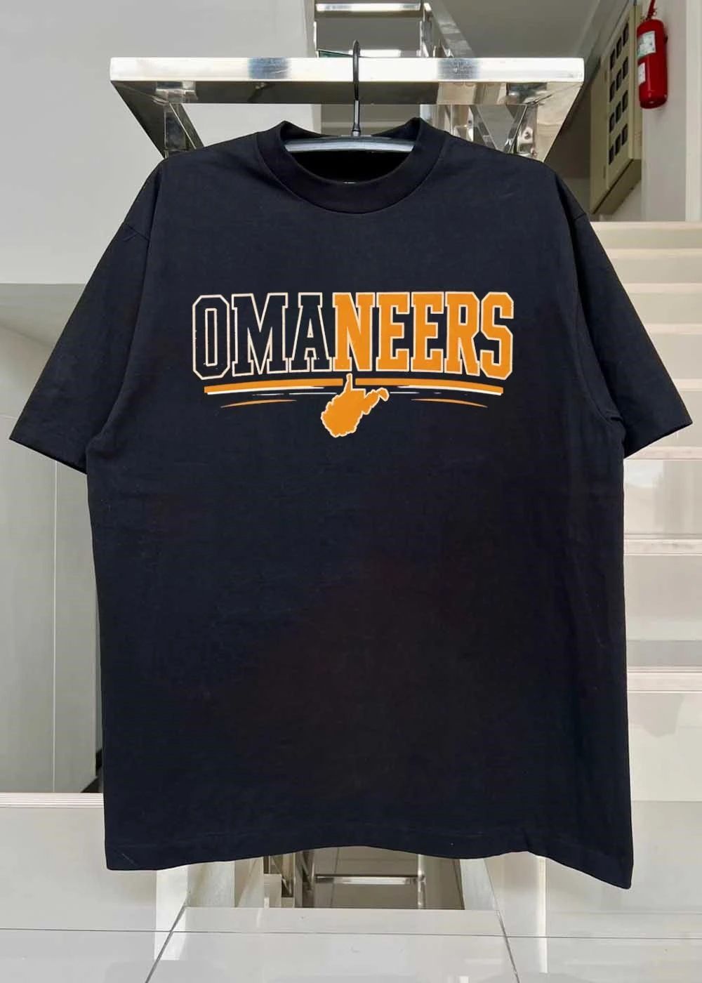 West Virginia Sports Apparel Omaneers West Virginia Map T-Shirt