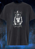 Cowgirl Western Style Outlaw Gunfighter Silhouette T-Shirt