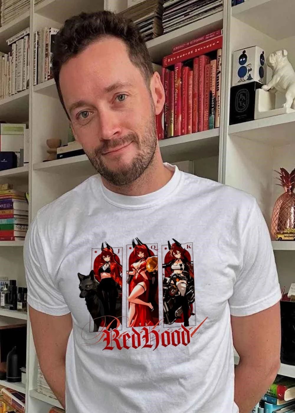 Red Hood Redhood Playing Card Anime Girl T-Shirt
