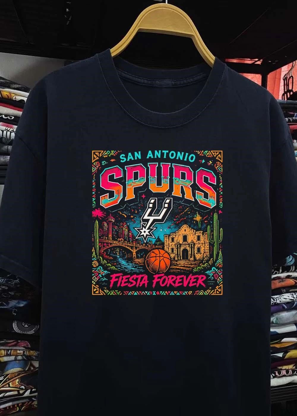 Fiesta Forever San Antonio Spurs Basketball T-Shirt