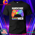 Hardcore Gaymer Rainbow LGBTQ Gamer Shirt