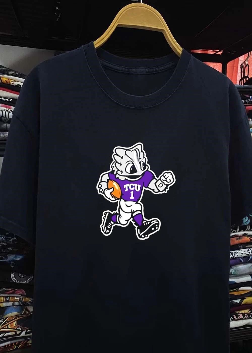 TCU Horned Frog Running with Football Logo TCU 1 Shirt