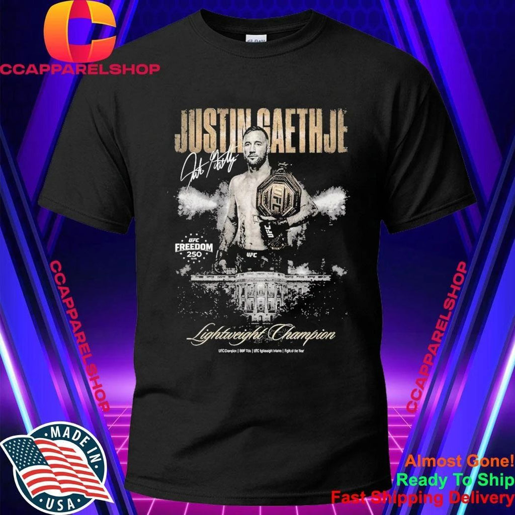 Justin Gaethje Lightweight Champion Signature Shirt