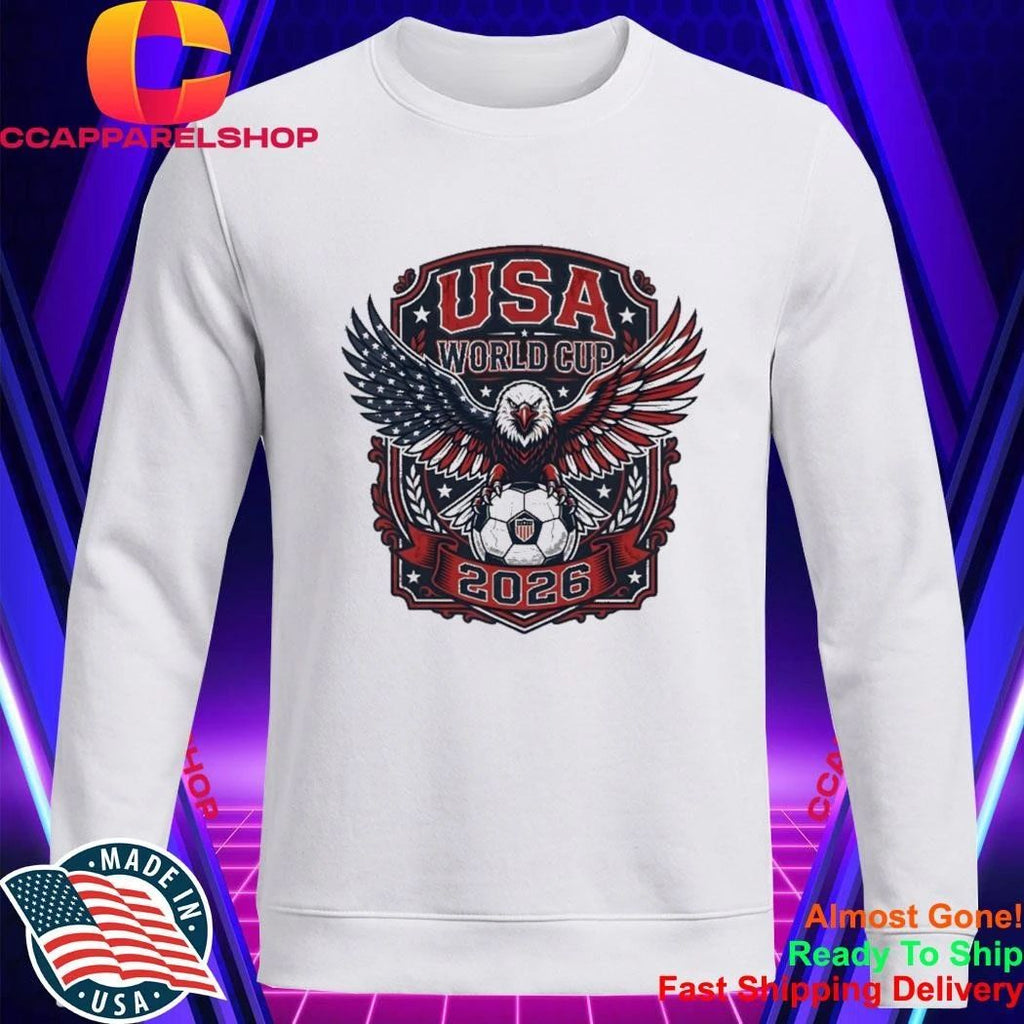 USA World Cup 2026 Soccer Fan Patriotic American Flag Shirt
