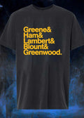 Iconic Surnames List Featuring Greene Ham Lambert Blount Greenwood T-Shirt