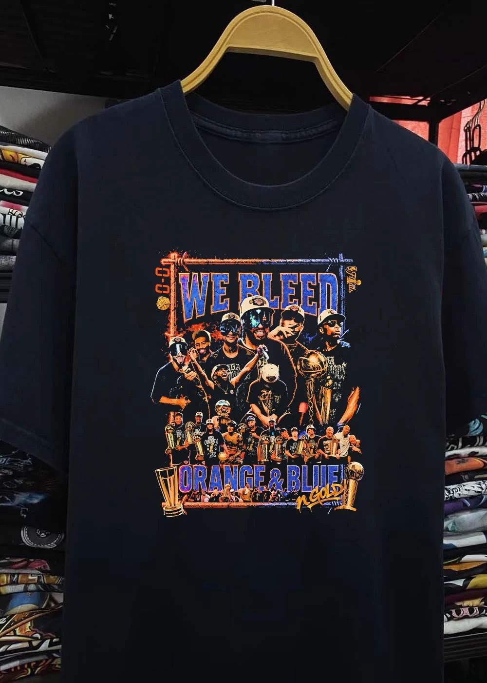 NBA Champions We Bleed Orange & Blue n Gold Graphic T-Shirt