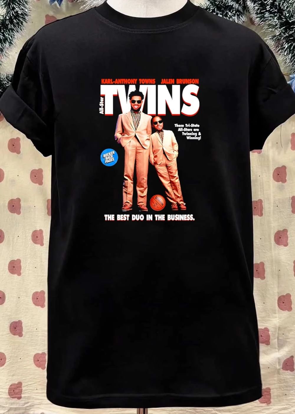 Karl-Anthony Towns Jalen Brunson Twins All-Star T-Shirt