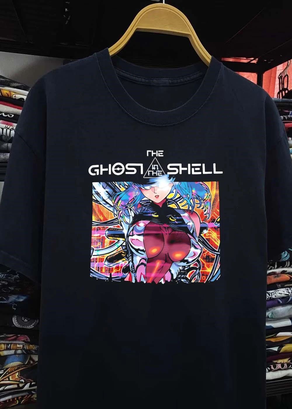 The Ghost in the Shell Anime Cyberpunk Illustration T-Shirt