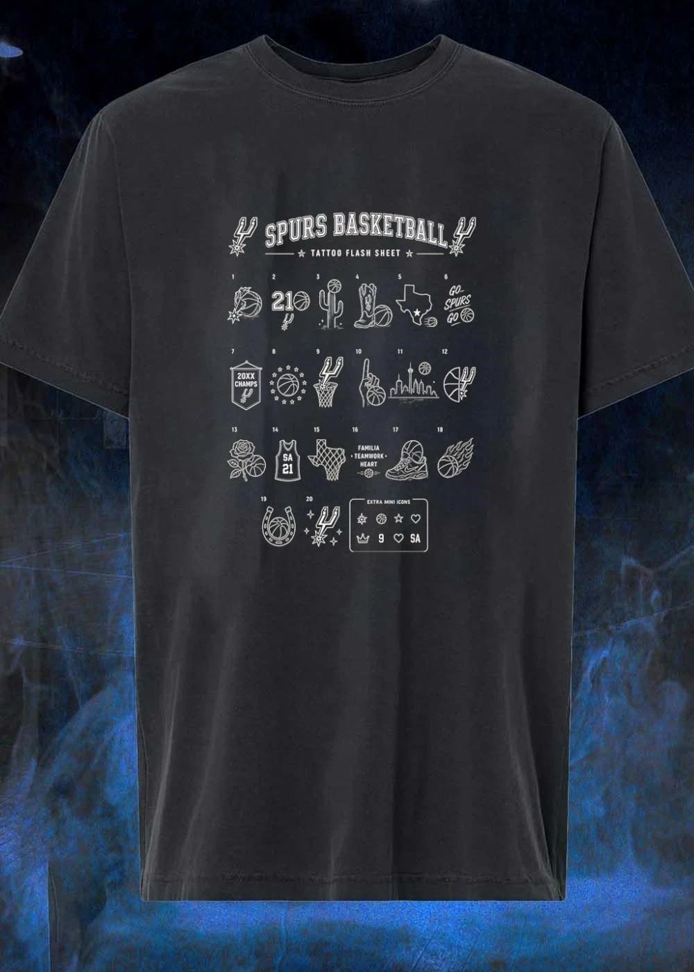 San Antonio Spurs Basketball Fan Ink Collection Shirt