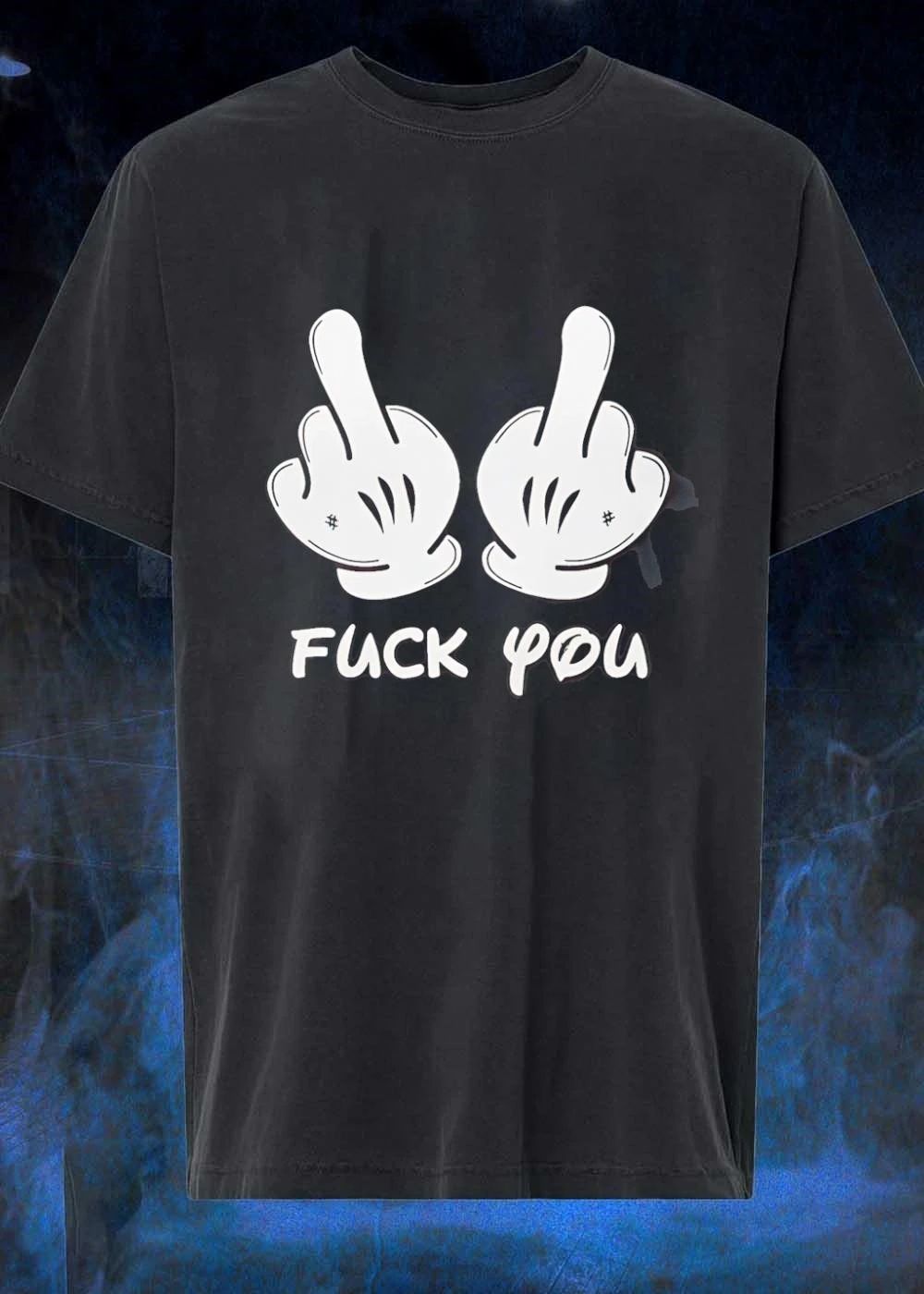 Cartoon Hands Giving Middle Finger Fuck You T-Shirt