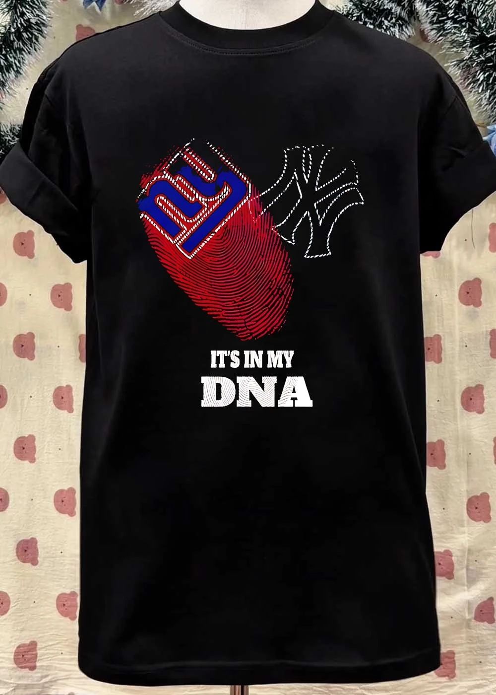 Giants Yankees Heart Shirt It Is in My DNA New York Football Baseball T-Shirt
